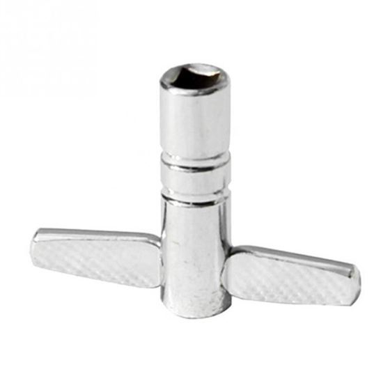 Drum Tuning Key Adjustment Wrench Silver Metal Percussion Accessories Tool